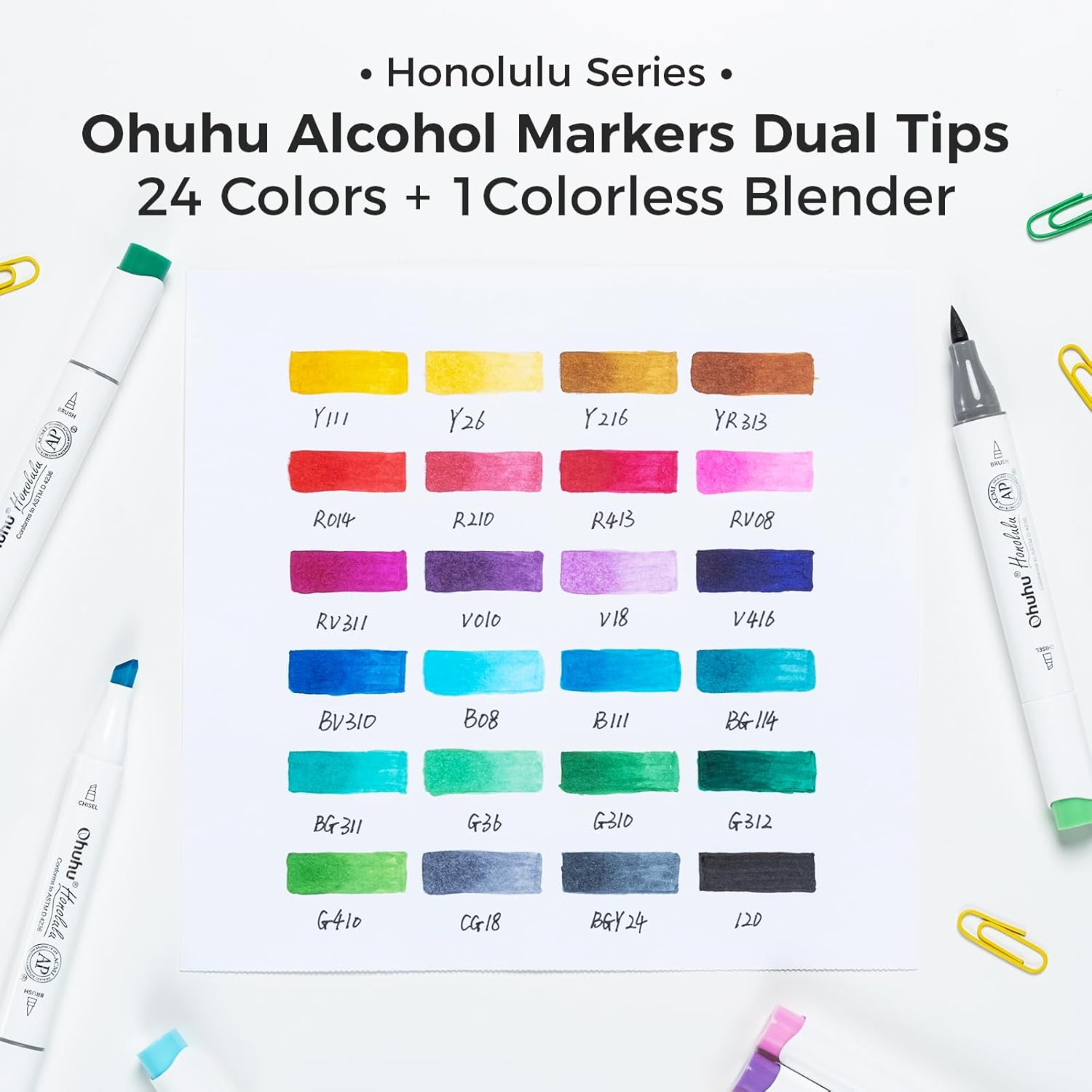 Little Moments Pro Bundle: Coloring Book + Ohuhu Honolulu 24 Set